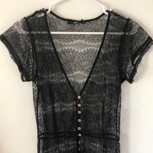 Delicate black lace dress